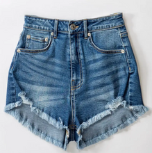 Load image into Gallery viewer, Distressed Denim Shorts
